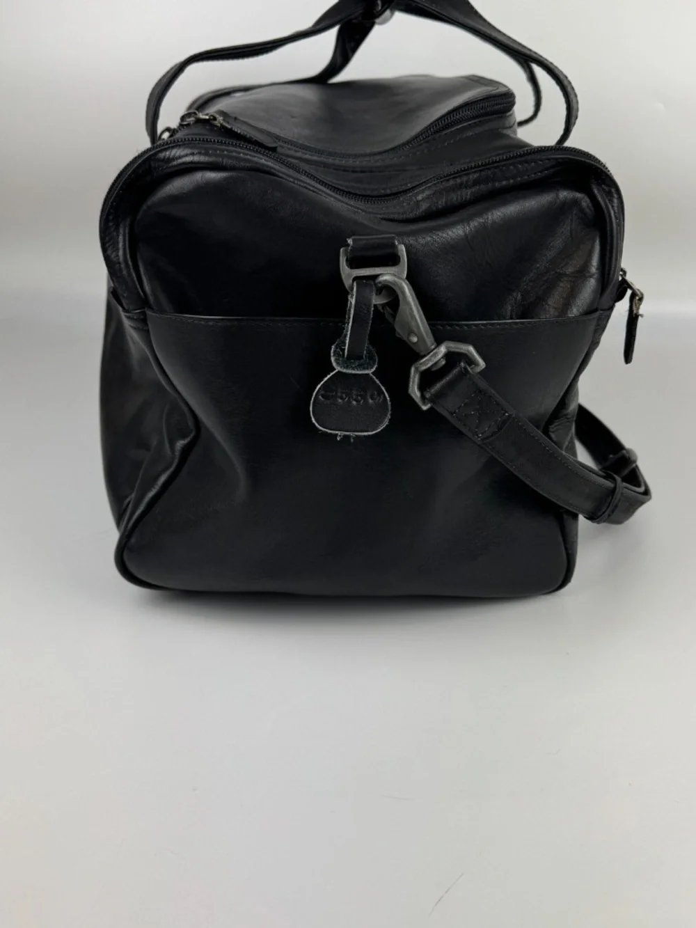 Dilana Design Collection Dorado Leather Duffle Bag Weekender Black *Read Desc